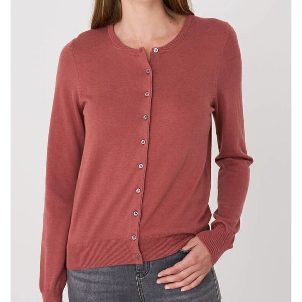 REPEAT Easy Knit Coral Cardigan Sz. L